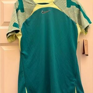 Nike Turquoise and Lime Green Sports Tee